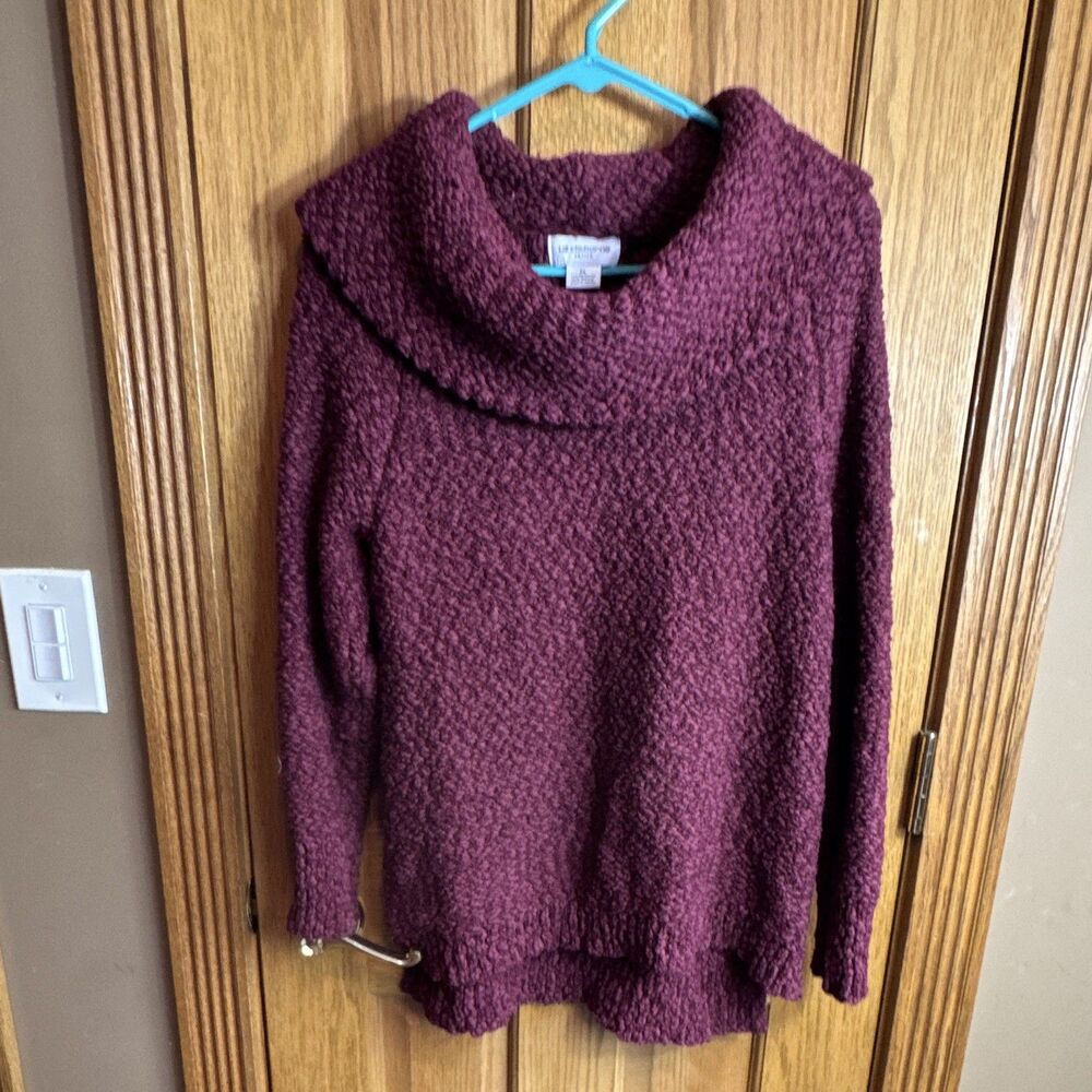 Liz Claiborne Petite Large Maroon Sweater